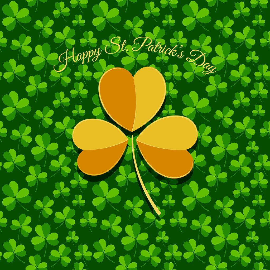 St. Patrick's Day Greeting Card - Vector, Image