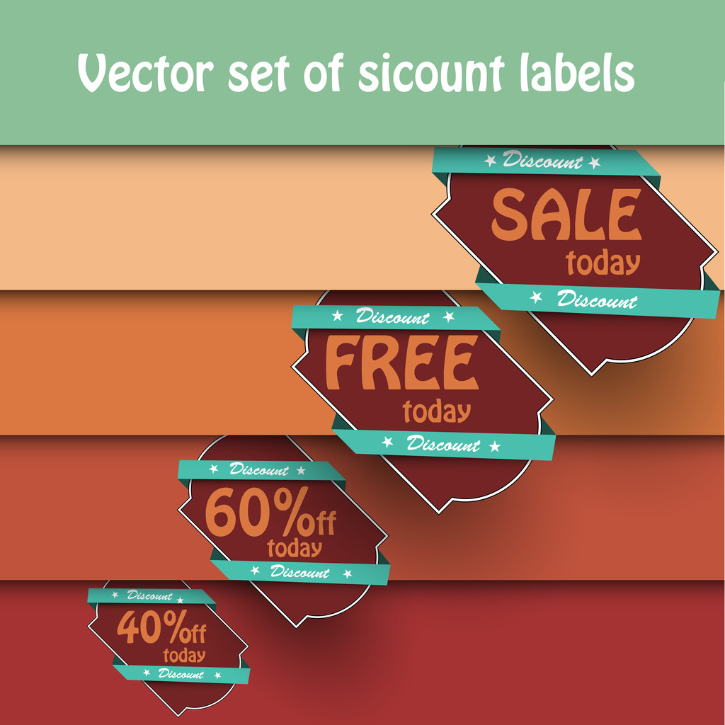 vector set vintage etiketten - Vector, afbeelding