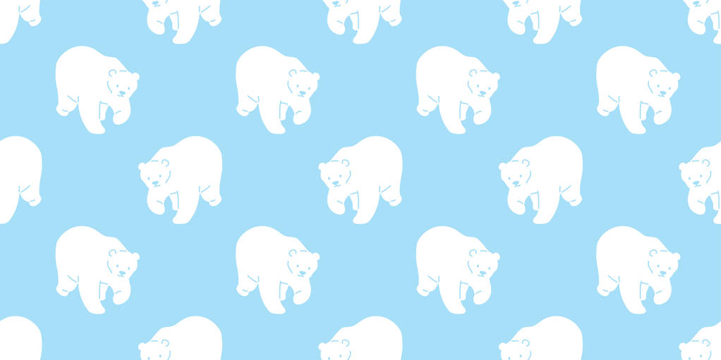 orso modello senza soluzione di continuità orso polare vettore panda teddy sciarpa isolato piastrelle di sfondo ripetere carta da parati cartone animato illustrazione
 - Vettoriali, immagini