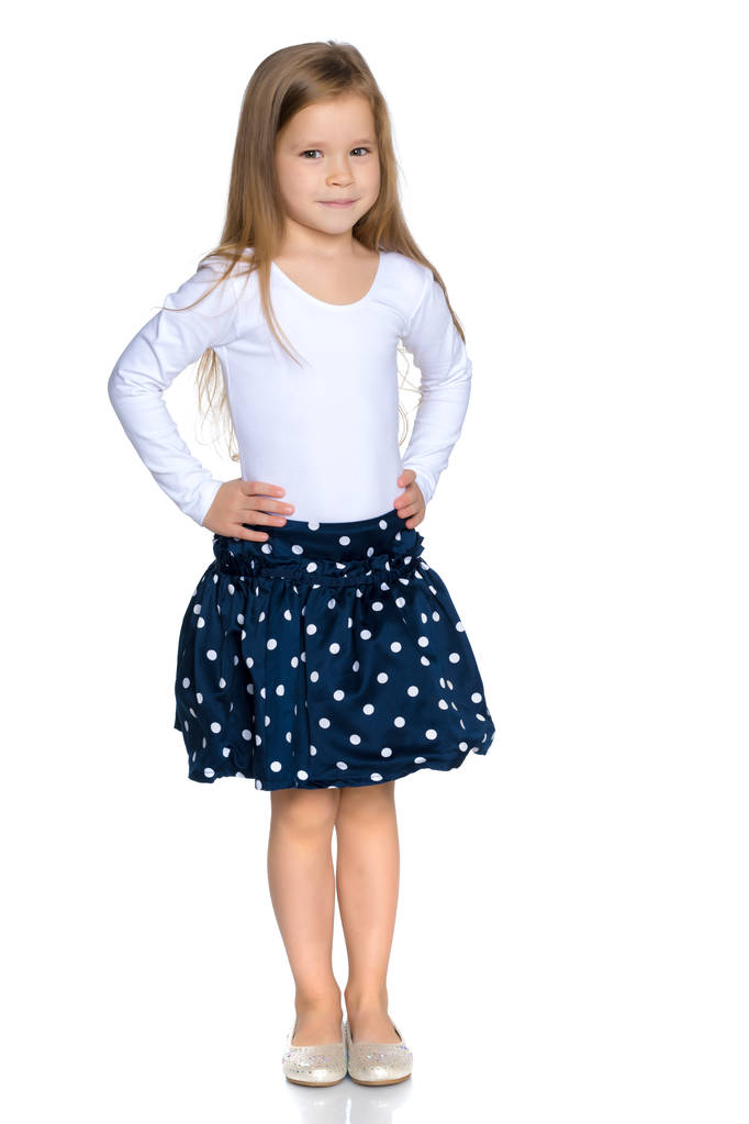 Fashionable little girl in a dress - Photo, Image