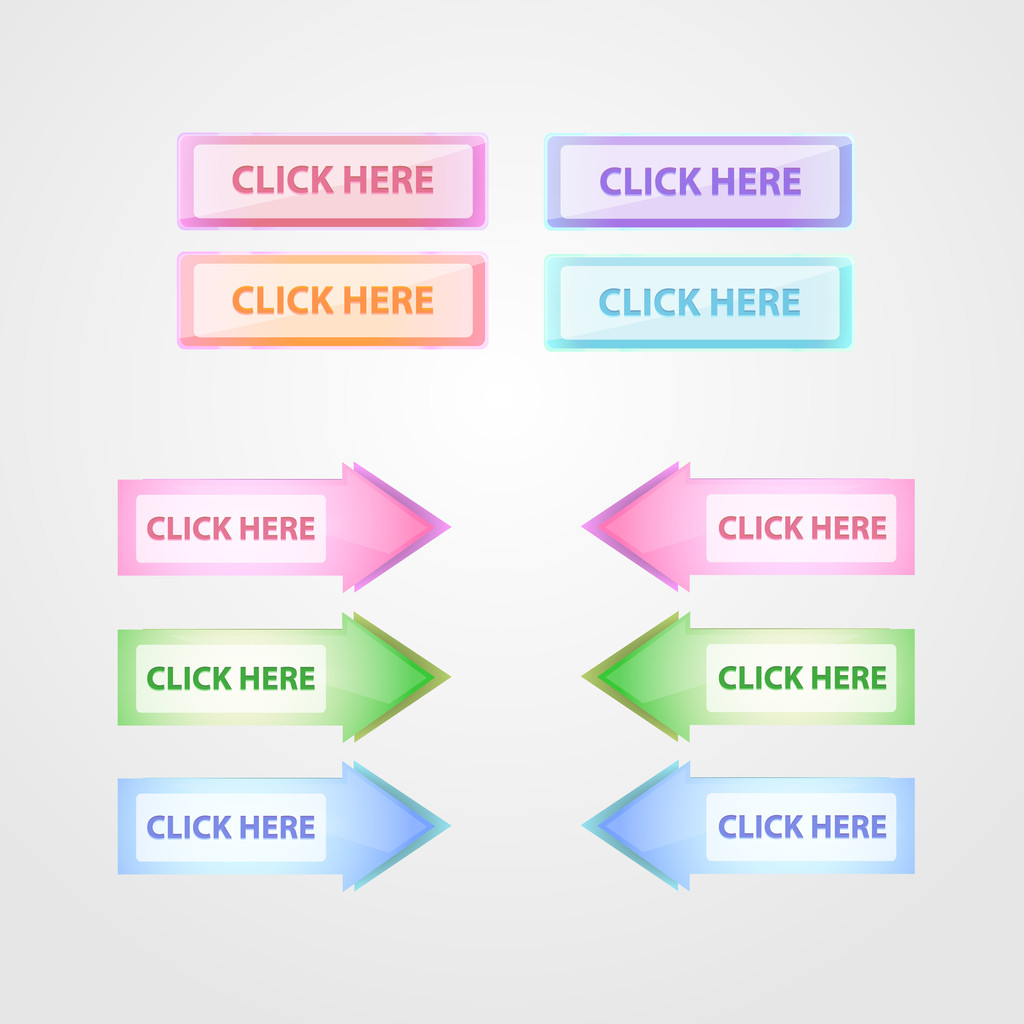 Vector set of colored buttons - Vector, Image