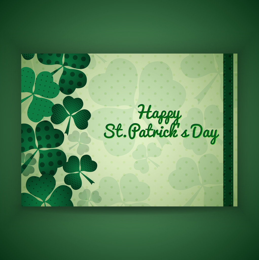 St. Patrick üdvözlés kártya, vektor - Vektor, kép