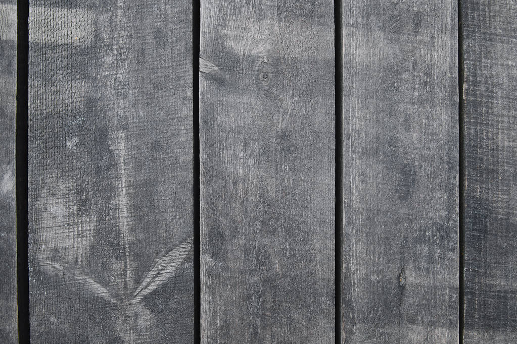 wooden grey grungy striped fence - Photo, Image