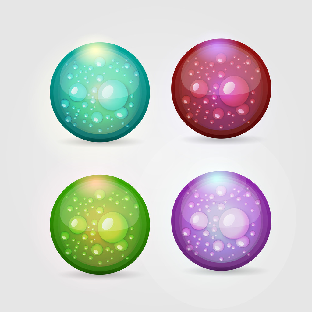 Векторний набір кольорових кнопок акваріума
 - Вектор, зображення