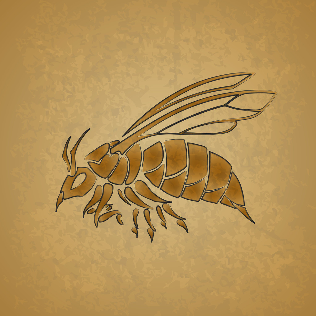 Wasp vector, vectorillustratie  - Vector, afbeelding