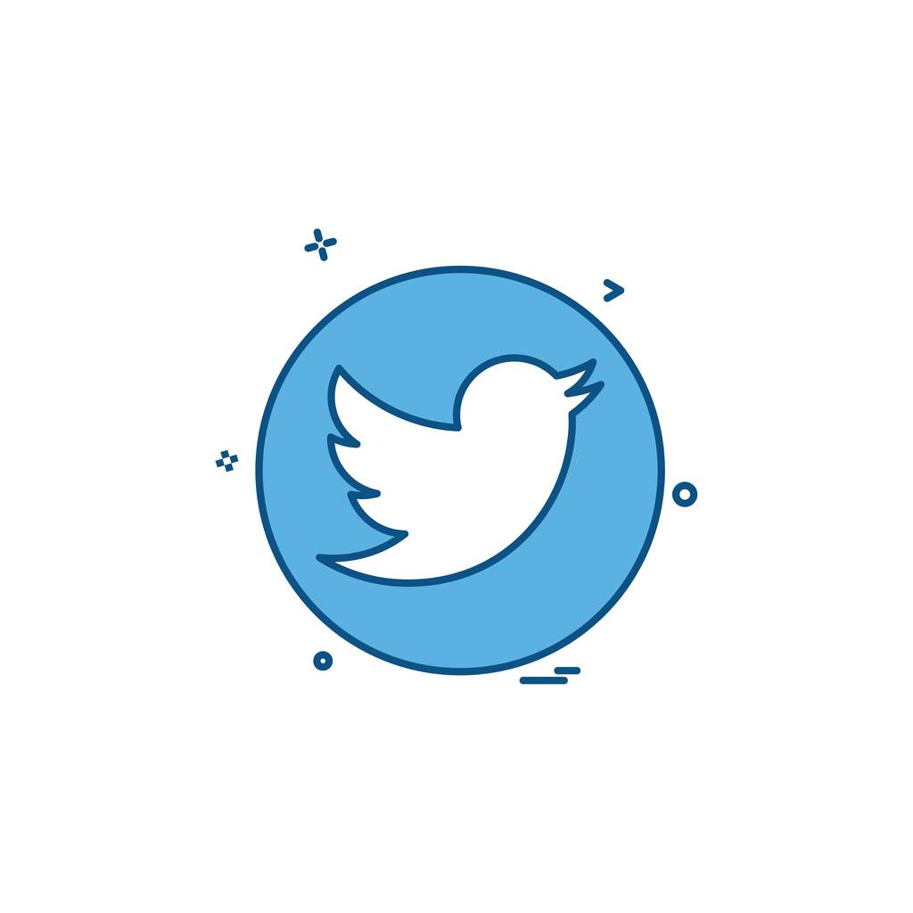 réseau média social twitter icône vectoriel design
 - Vecteur, image