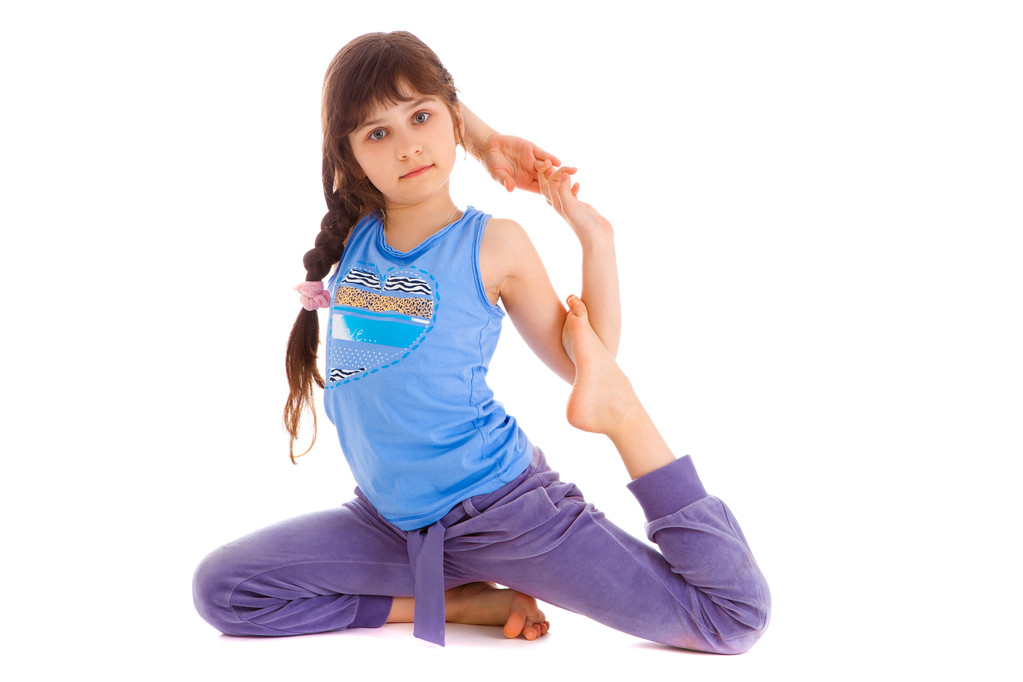 дівчина гімнастка, ізольована
 - Фото, зображення