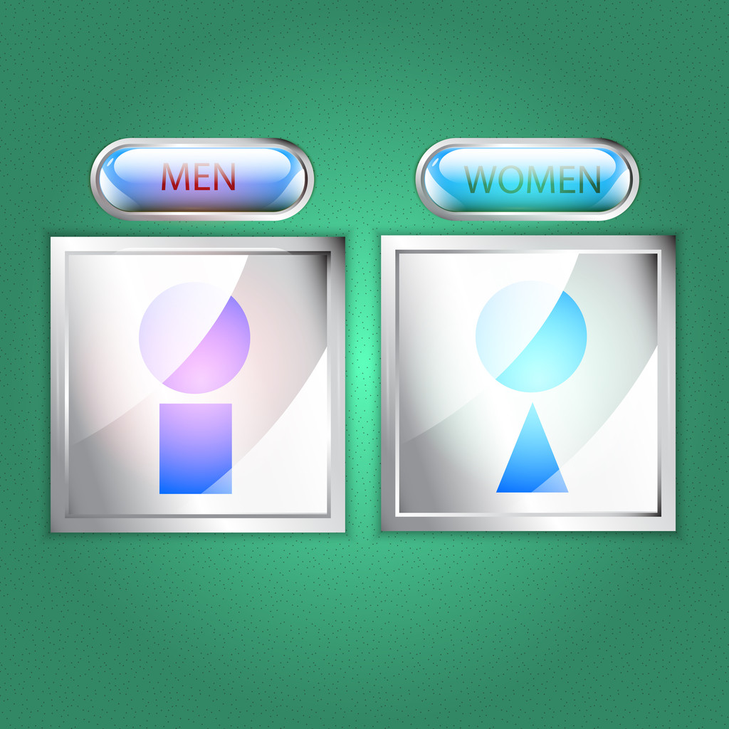 Vector iconos femeninos masculinos
 - Vector, Imagen
