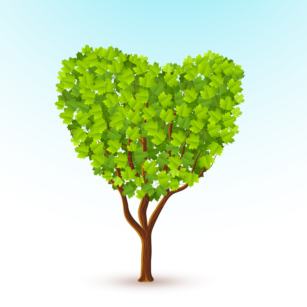 зелене дерево
 - Вектор, зображення