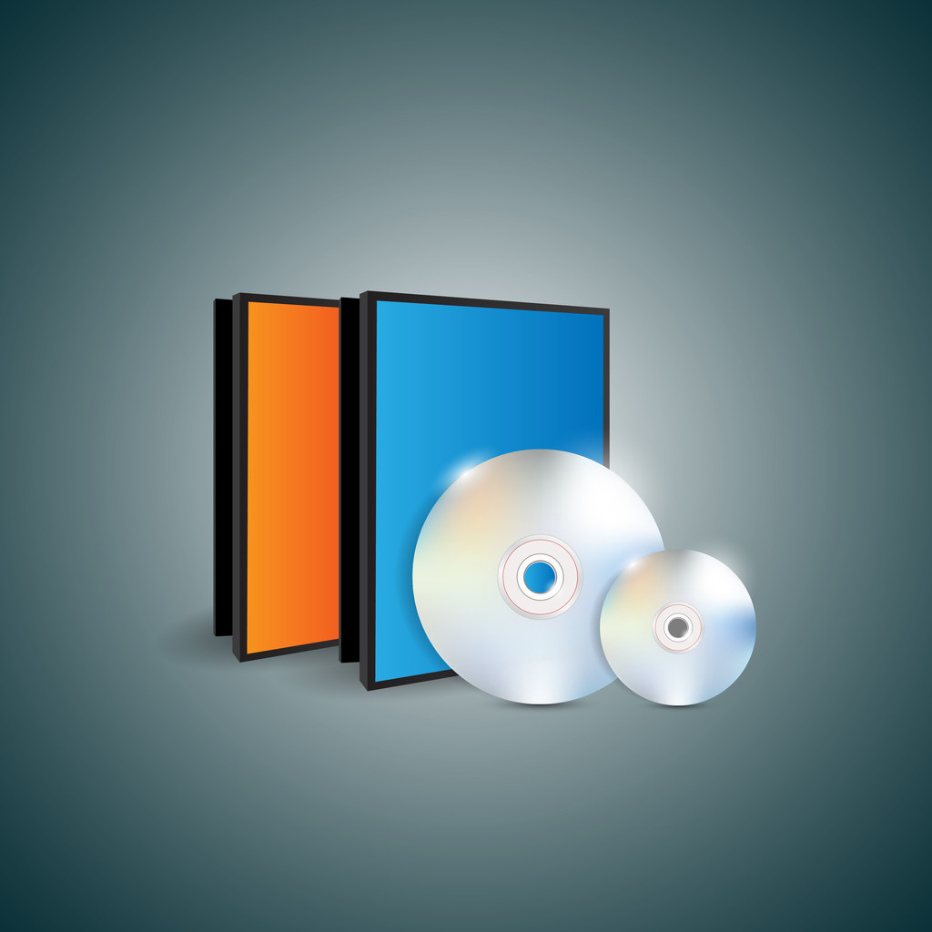 Blank cases and disks. - Vector, Image