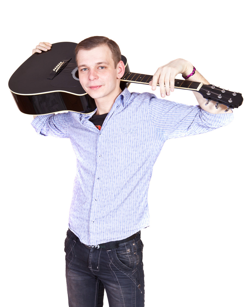 ein Mann mit einer Gitarre - Foto, Bild