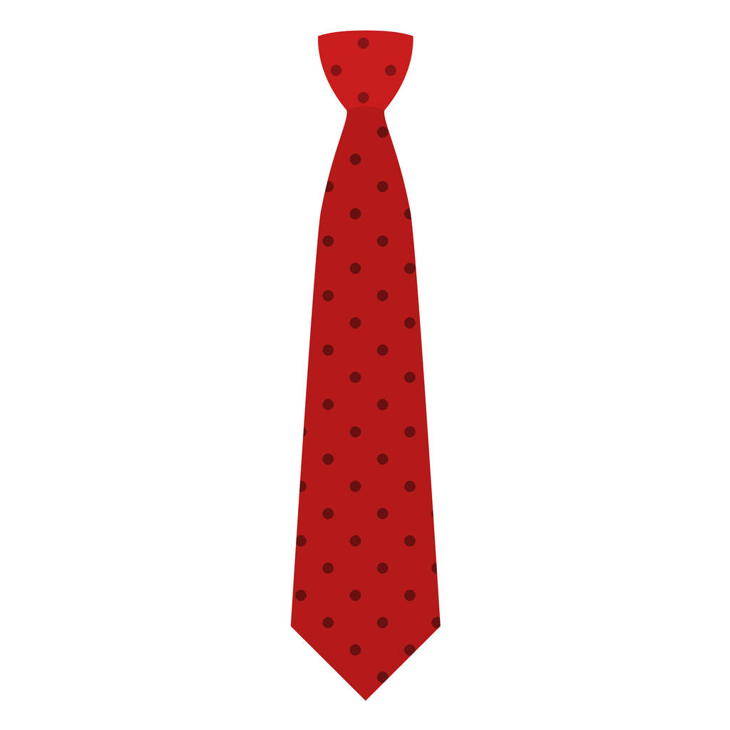 Icône cravate rouge, style plat
 - Vecteur, image