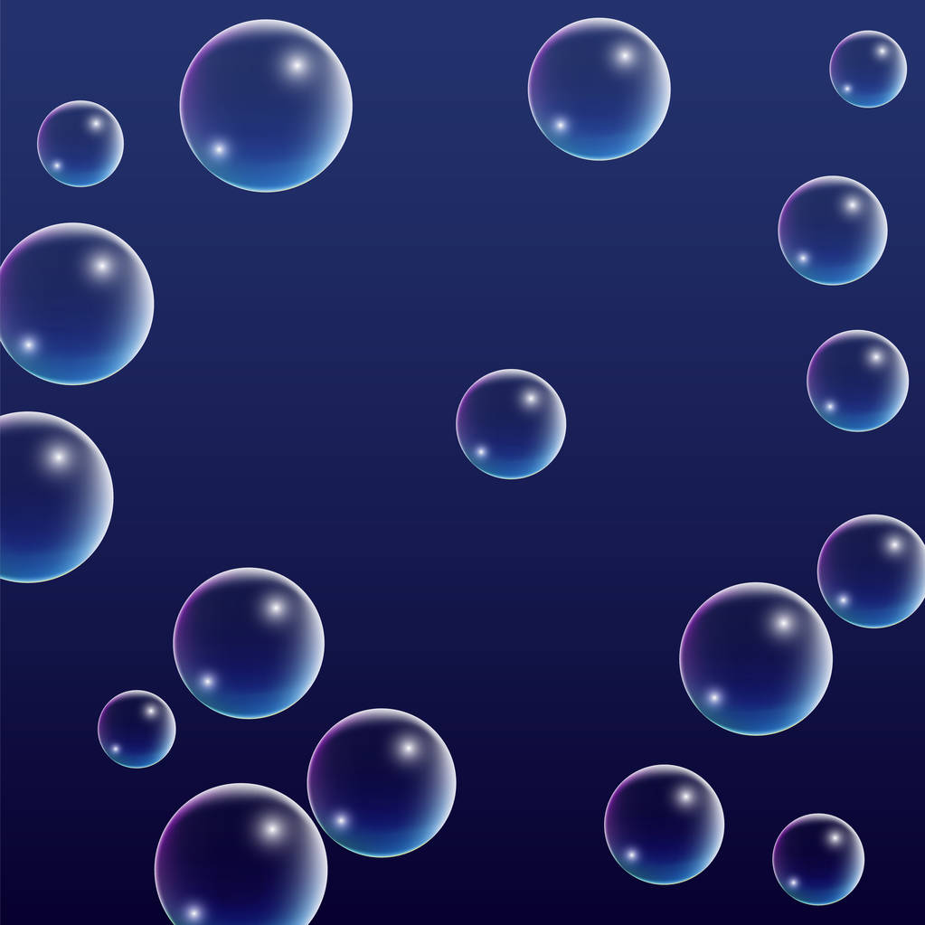 Віддзеркалення голограми. Набір реалістичних водяних або мильних бульбашок для вашого дизайну
. - Вектор, зображення
