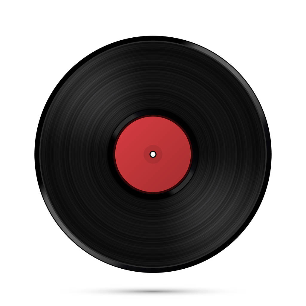 LP Record pictogram, grammofoon muziek-object - Vector, afbeelding