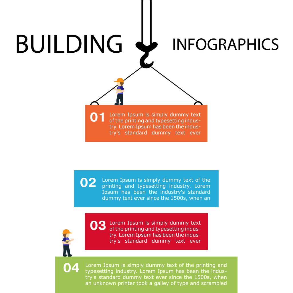 Création d'infographies. Modèles de chantiers de construction ou autres p
 - Vecteur, image
