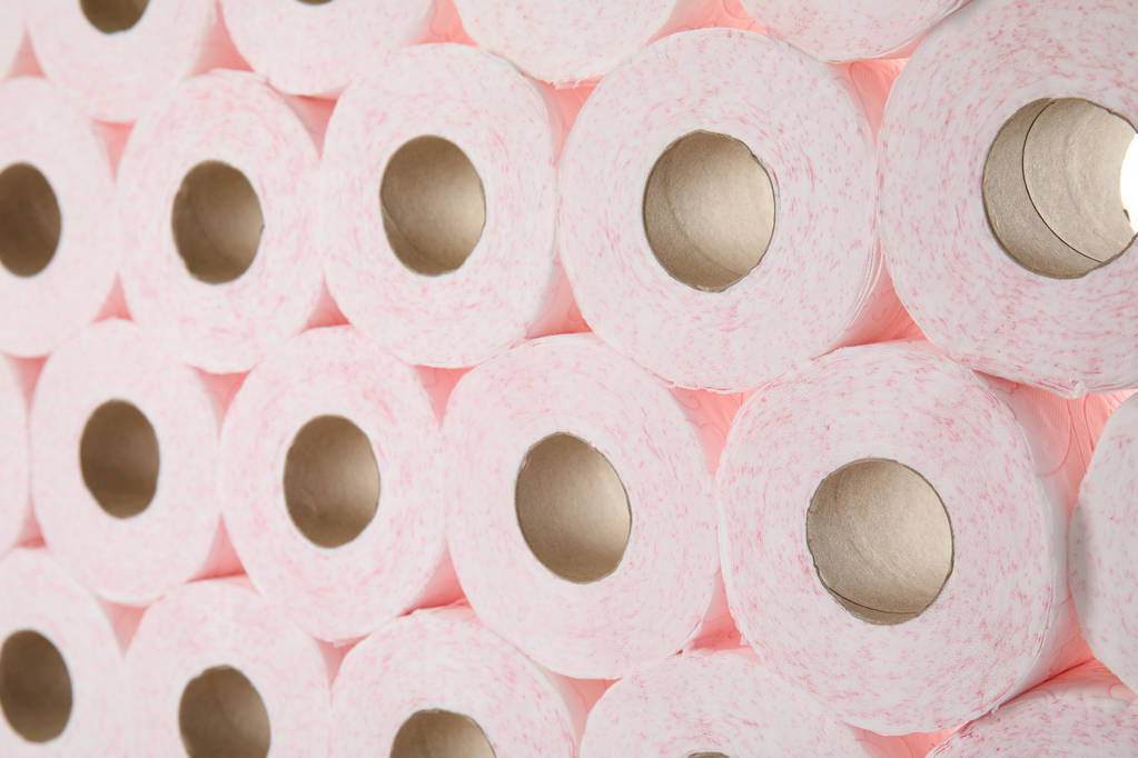 Many rolls of toilet paper as background - Photo, Image