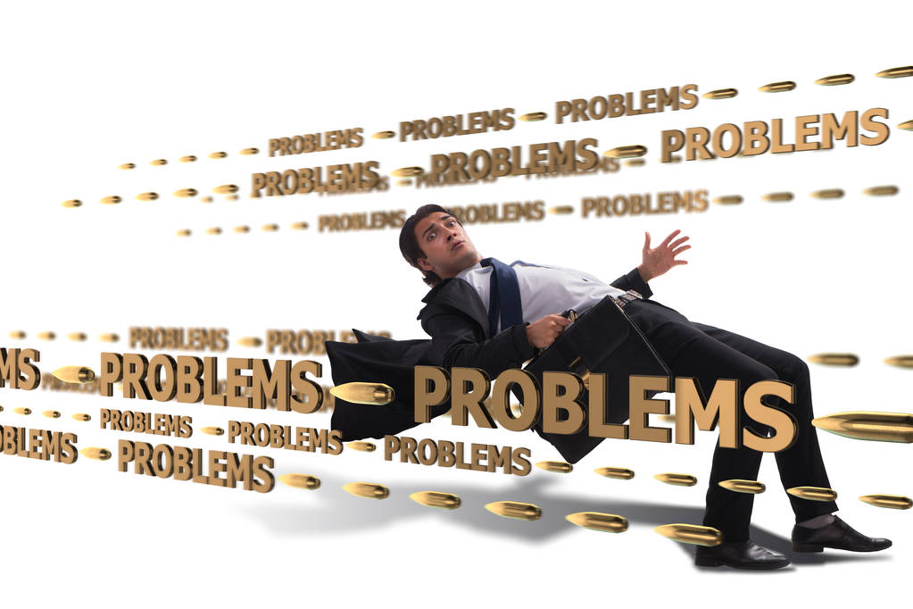 Üzleti probléma és kihívás koncepció az üzletemberrel - Fotó, kép