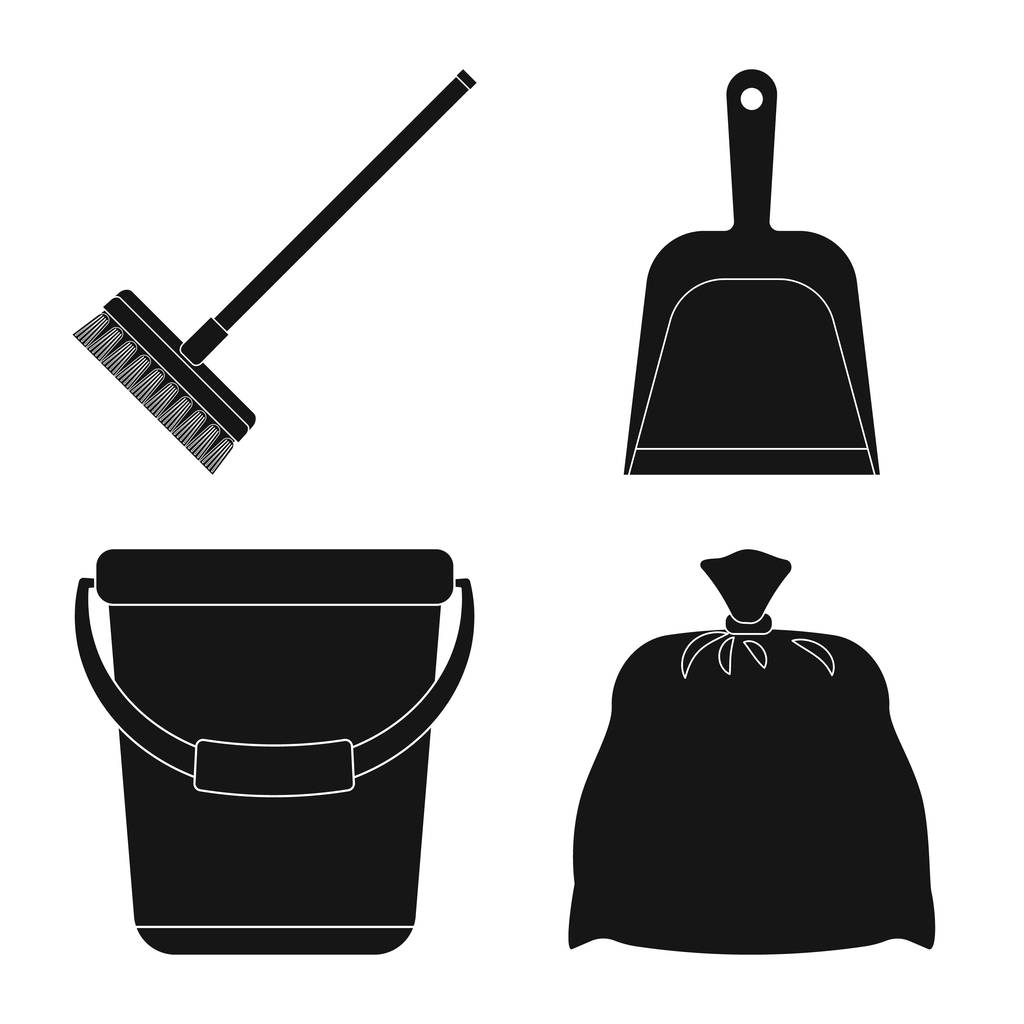Isolated object of cleaning and service icon. Collection of cleaning and household vector icon for stock. - Vector, Image