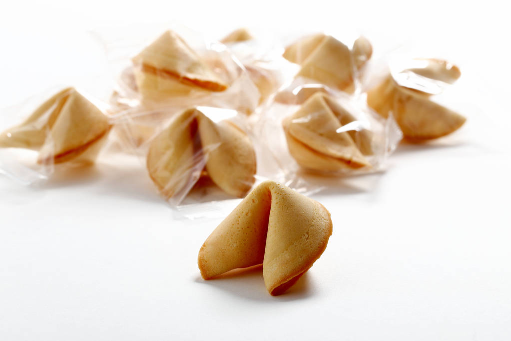 Fortune cookie on white background - Photo, Image