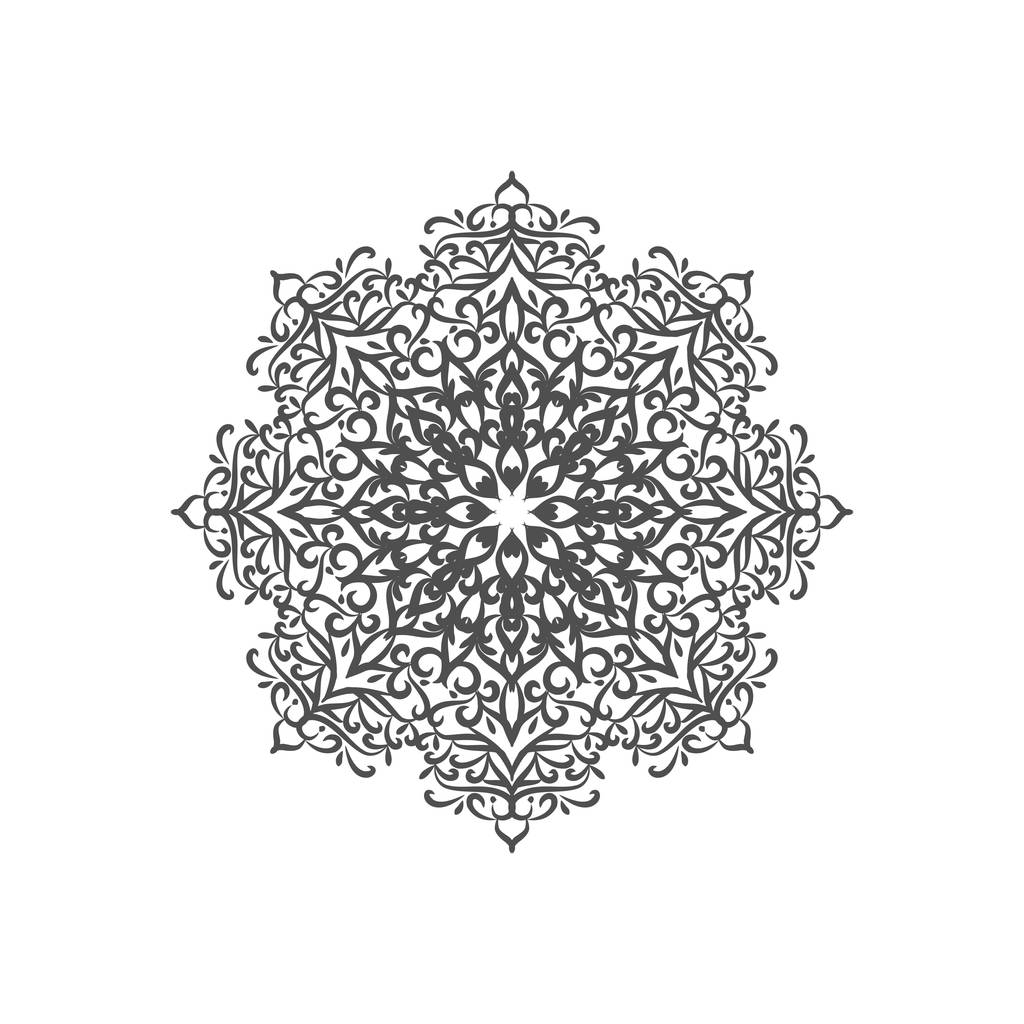 Αφηρημένη όμορφο σχέδιο μαντάλα σε λευκό φόντο - Διάνυσμα, εικόνα