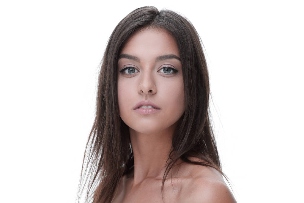 Detailní portrét mladé ženy s denní make-up. - Fotografie, Obrázek