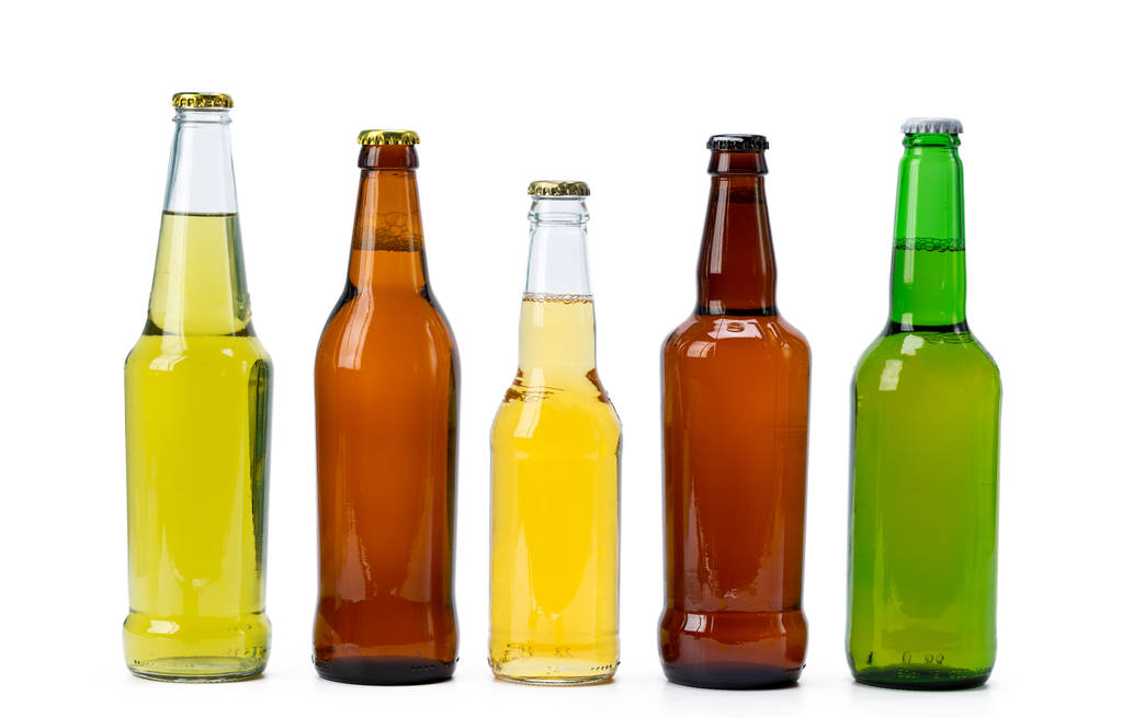 Набір пляшок пива ізольовано
 - Фото, зображення