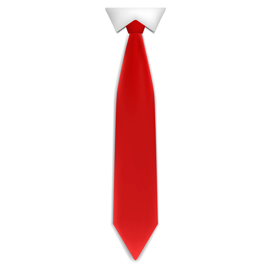 rotes Krawattensymbol, realistischer Stil - Vektor, Bild
