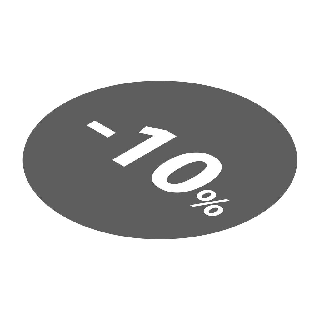 Menos 10 por cento ícone de emblema preto venda, estilo isométrico
 - Vetor, Imagem