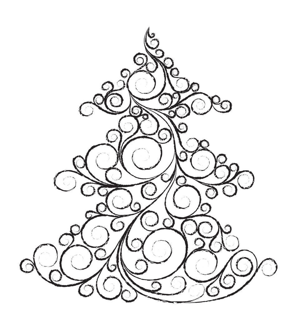 Χριστουγεννιάτικο δέντρο. Διάνυσμα αφηρημένο σχέδιο - Διάνυσμα, εικόνα