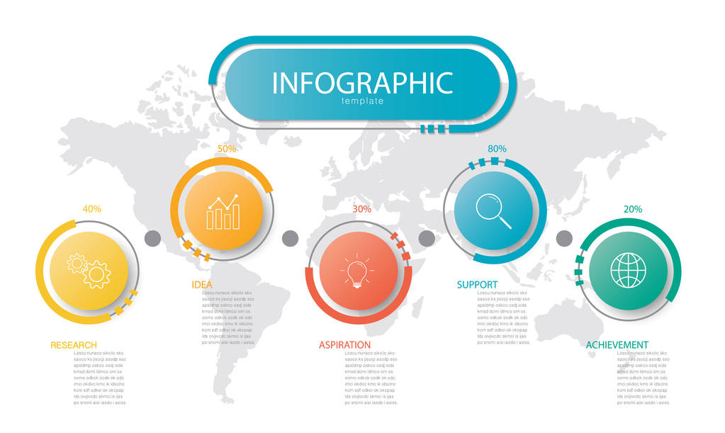 παρουσίαση business info-γραφικών πρότυπο, αφηρημένη infographics αριθμός επιλογές πρότυπο, που χρησιμοποιείται για το σχεδιασμό ιστοσελίδων, επιχειρηματικό βήμα επιλογές, πανό. Εικονογράφηση διάνυσμα. - Διάνυσμα, εικόνα