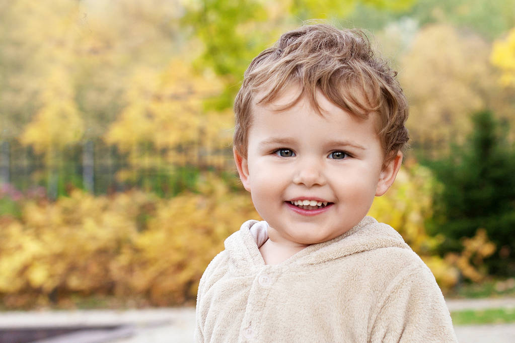 Portrait of cute  little  boy. Happy lovley child looking at camera - Photo, Image