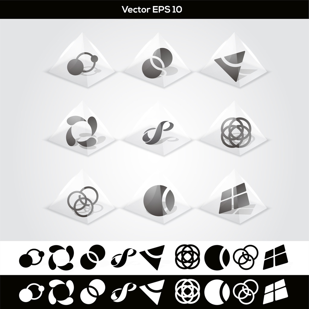 Botões abstratos vetoriais. ilustração vetorial
  - Vetor, Imagem