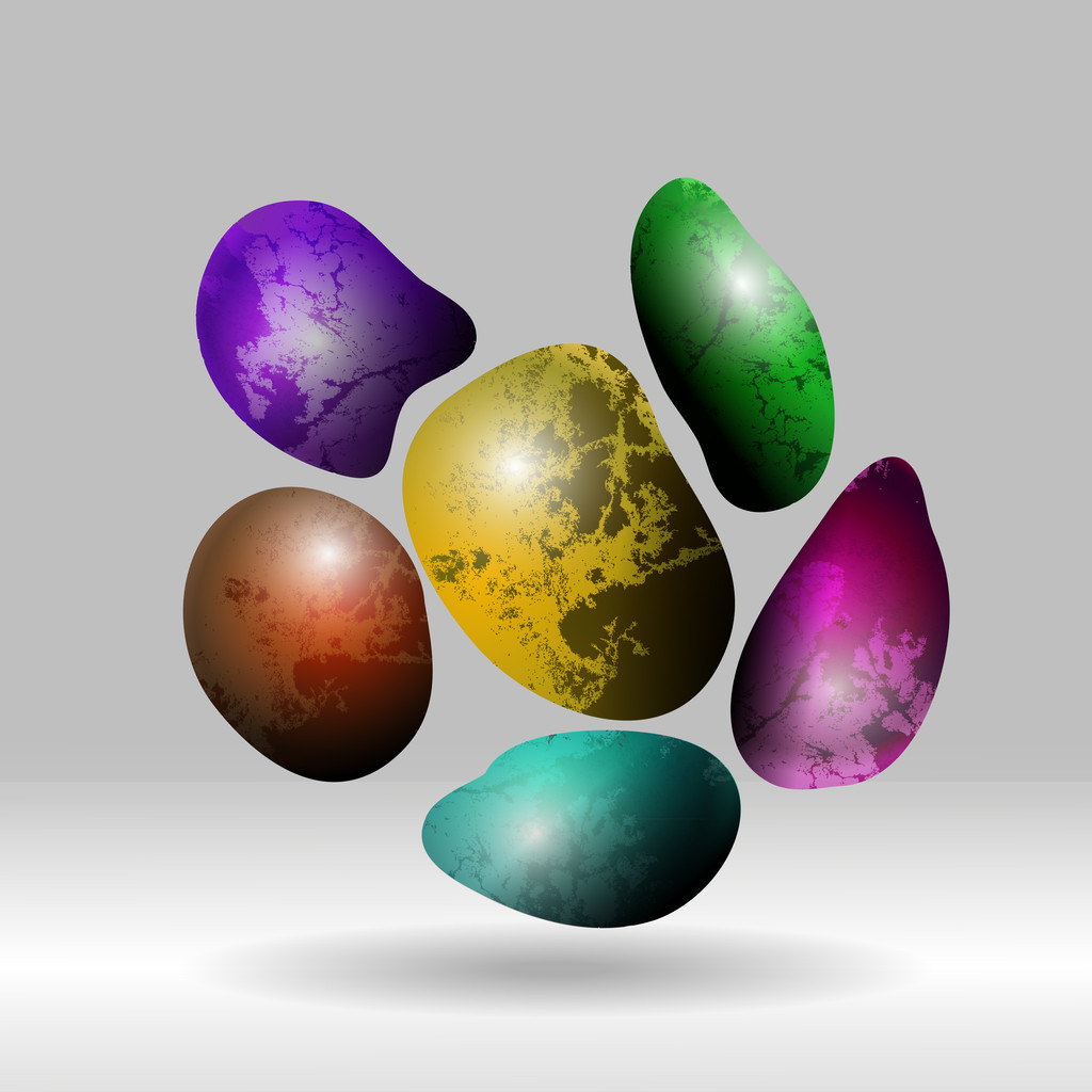 Набір векторних кольорових абстрактних каменів
 - Вектор, зображення