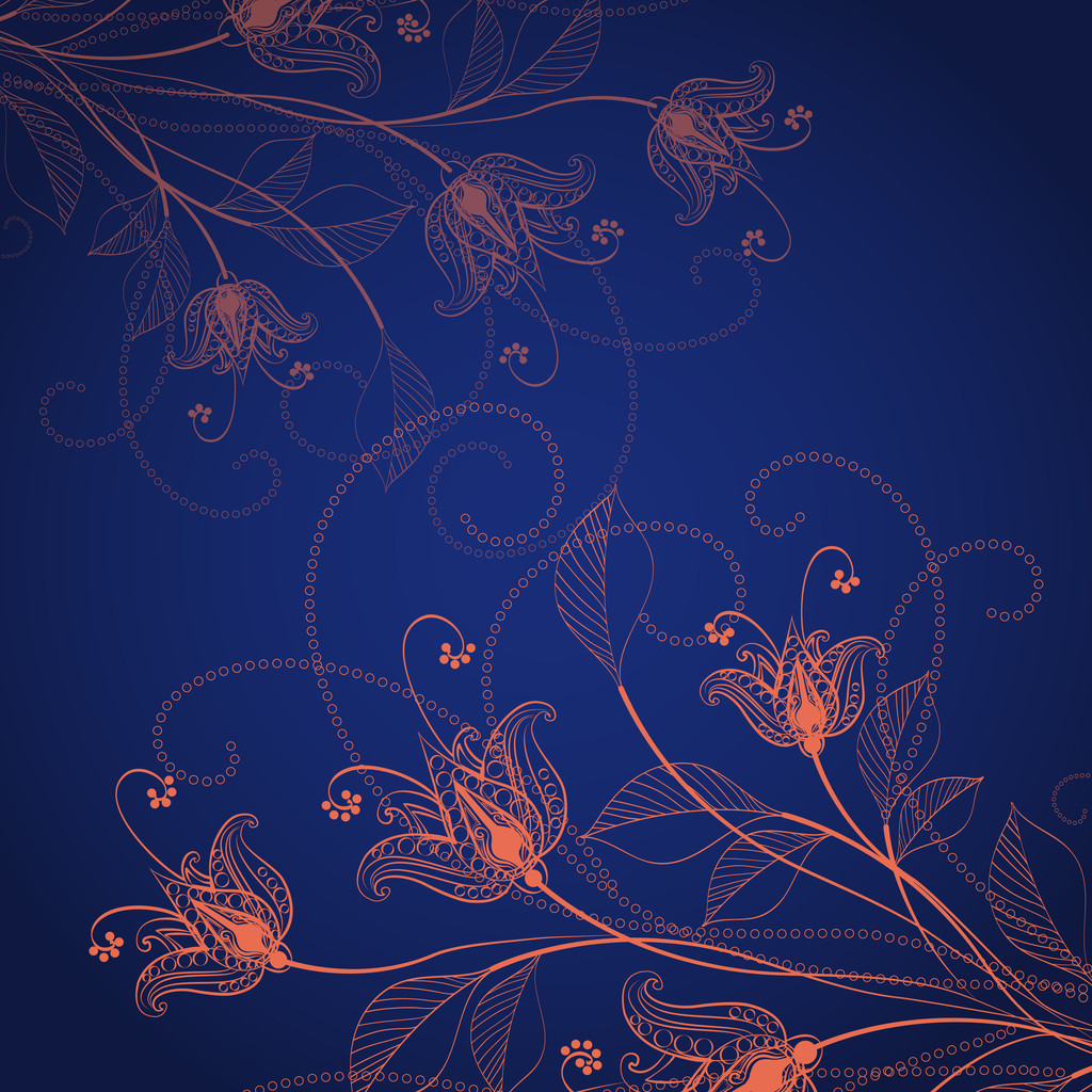Vector vintage floral background - Vector, Image