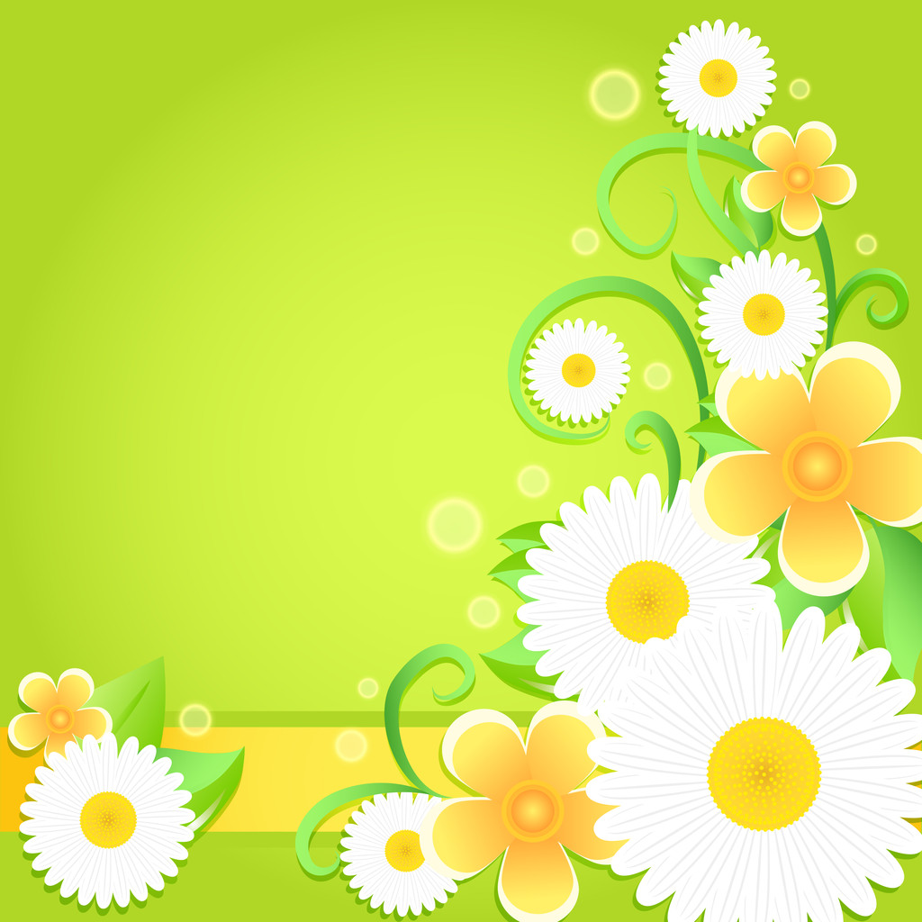 Fondo floral de primavera. Ilustración vectorial
  - Vector, imagen