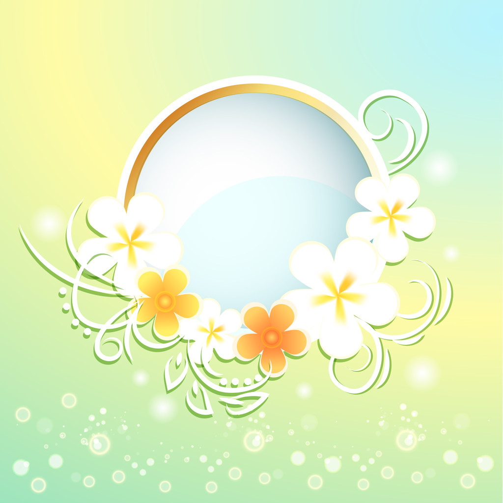 Spring frame with flowers. - Vector, Image