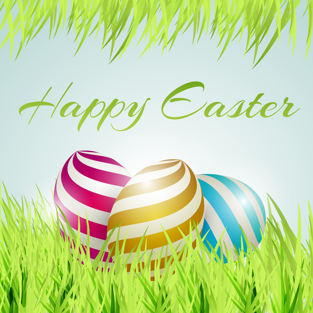 Vektor-Hintergrund für glückliche Ostern mit Eiern. - Vektor, Bild