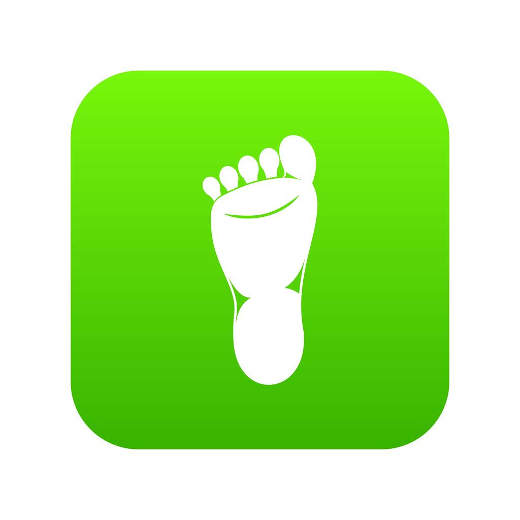 Πόδι αριστερό πόδι εικονίδιο digital πράσινο - Διάνυσμα, εικόνα