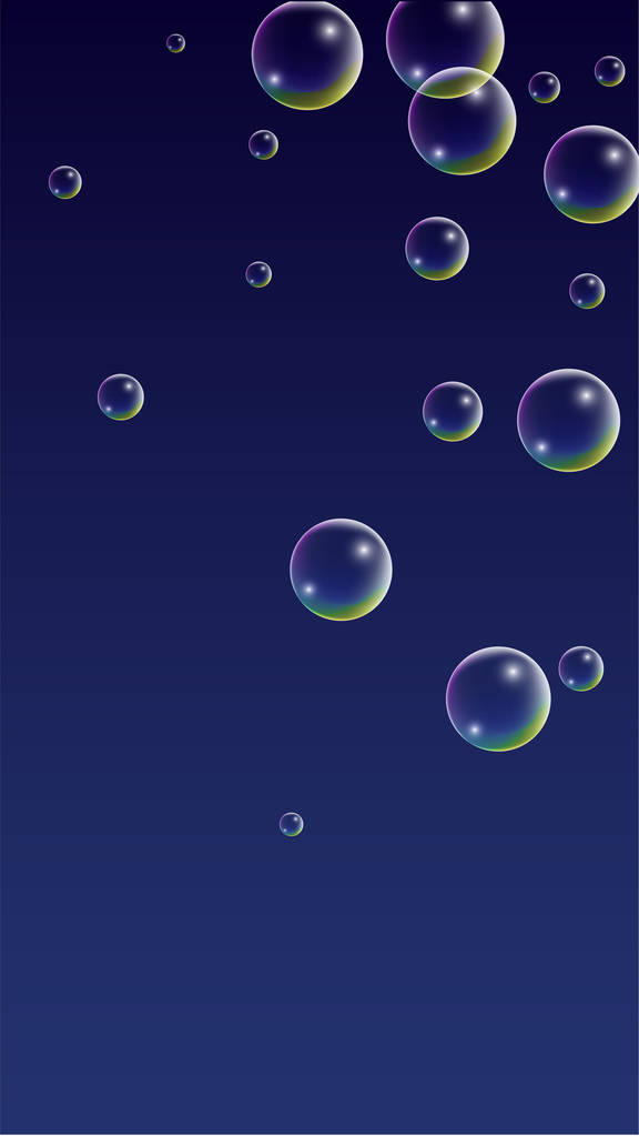 Bubble kanssa hologrammi heijastus. Aseta realistinen vesi tai saippuakuplia suunnittelu
. - Vektori, kuva