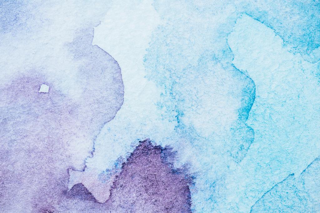 Handmade Light Blue And Purple Watercolor Background Free Stock Photo and  Image