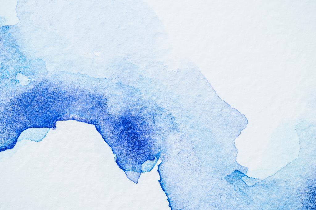креативний синій акварельний живопис на білому папері
 - Фото, зображення