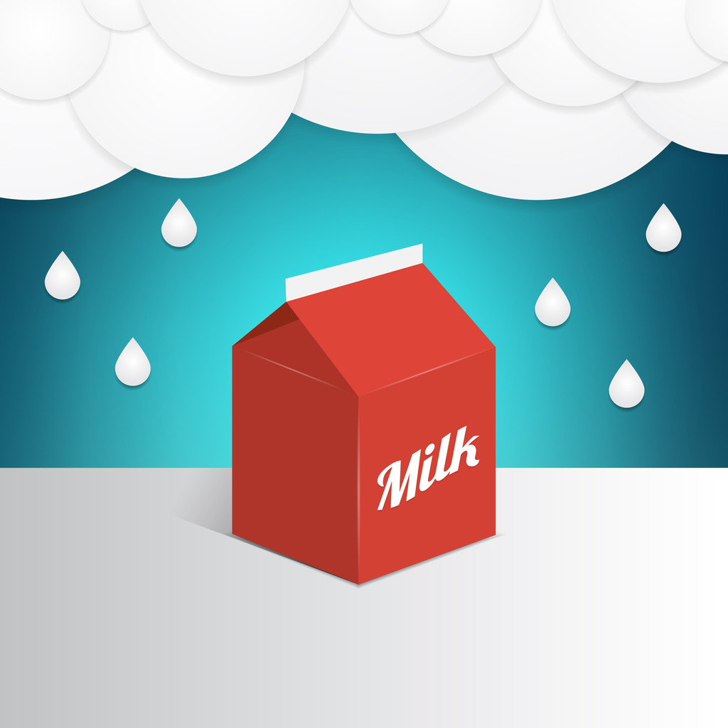 Ilustracja wektorowa kontenera mleka - Wektor, obraz