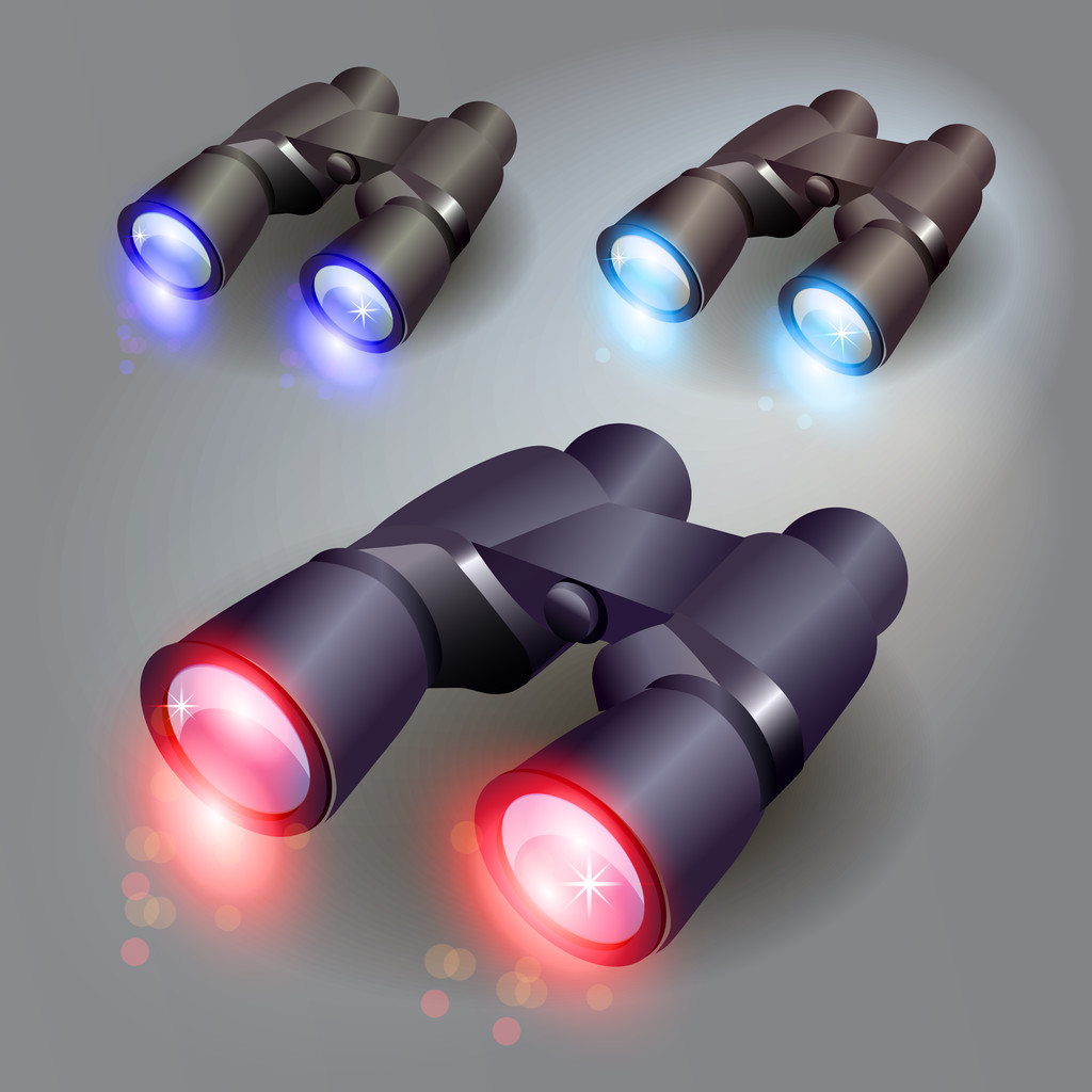 Set of realistic binoculars. Vector illustration - Vector, Image