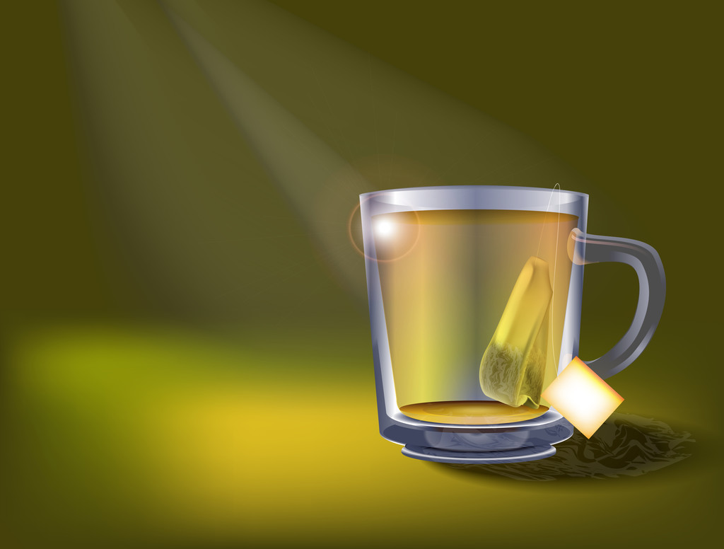 Векторная иллюстрация чашки чая
 - Вектор,изображение