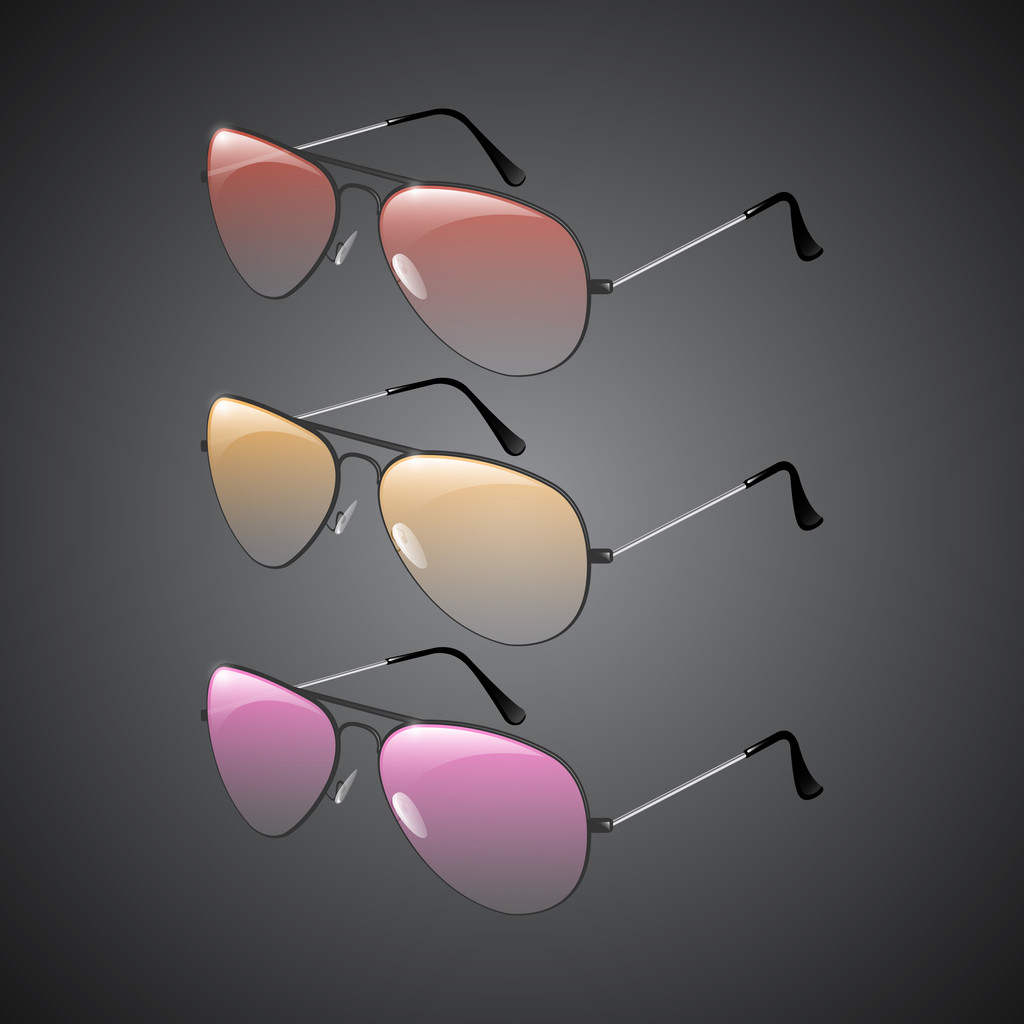 Векторные солнцезащитные очки, векторная иллюстрация
   - Вектор,изображение