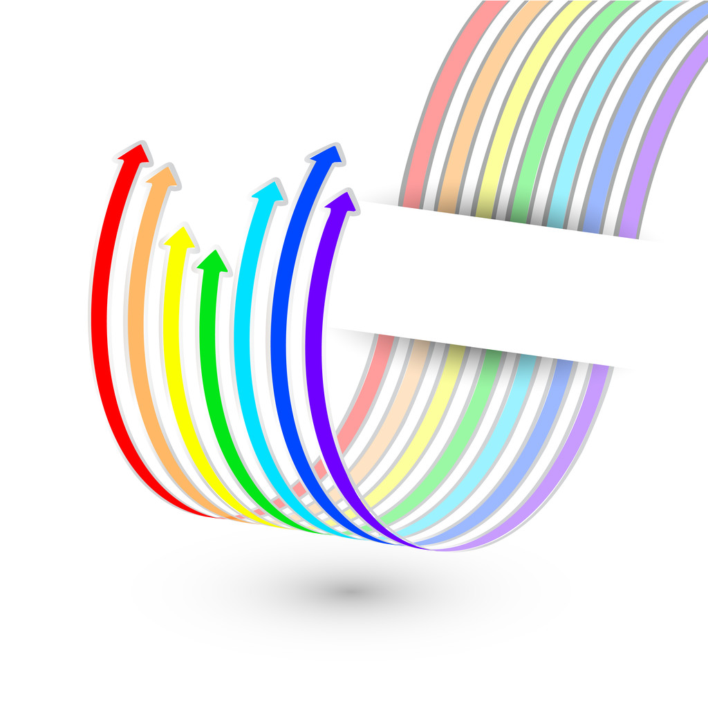Flecha vectorial de las rayas del arco iris
 - Vector, imagen