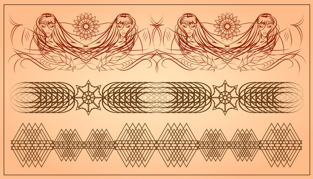 Девушка с длинными волосами. абстрактные векторные шаблоны, векторная иллюстрация
   - Вектор,изображение