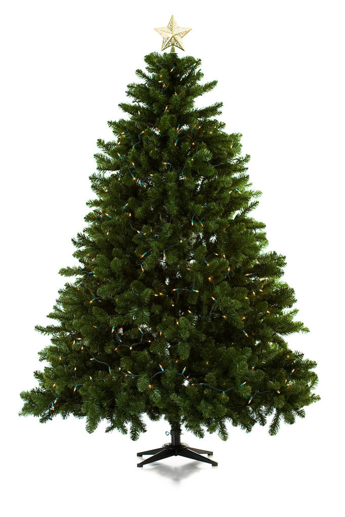 16 σειρές εικόνων ενός τεχνητού χριστουγεννιάτικου δέντρου μαζί, συμπεριλαμβανομένων των δώρων. - Φωτογραφία, εικόνα