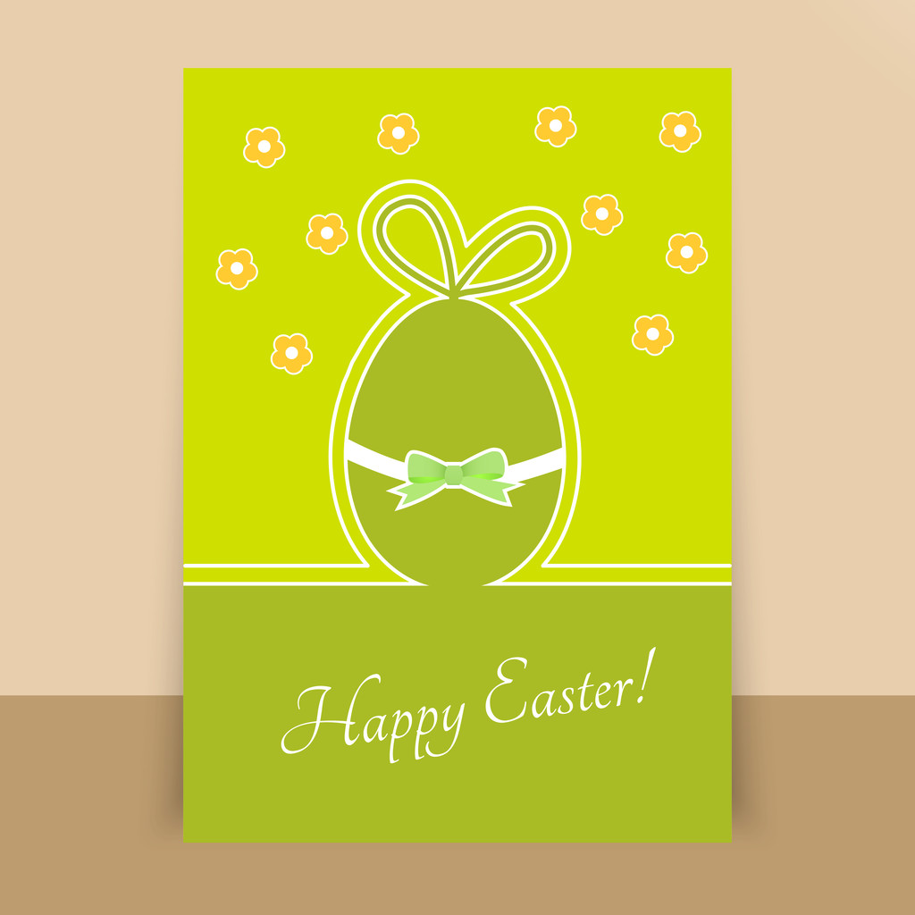 復活祭の卵の紙カード。ベクトル イラスト - ベクター画像