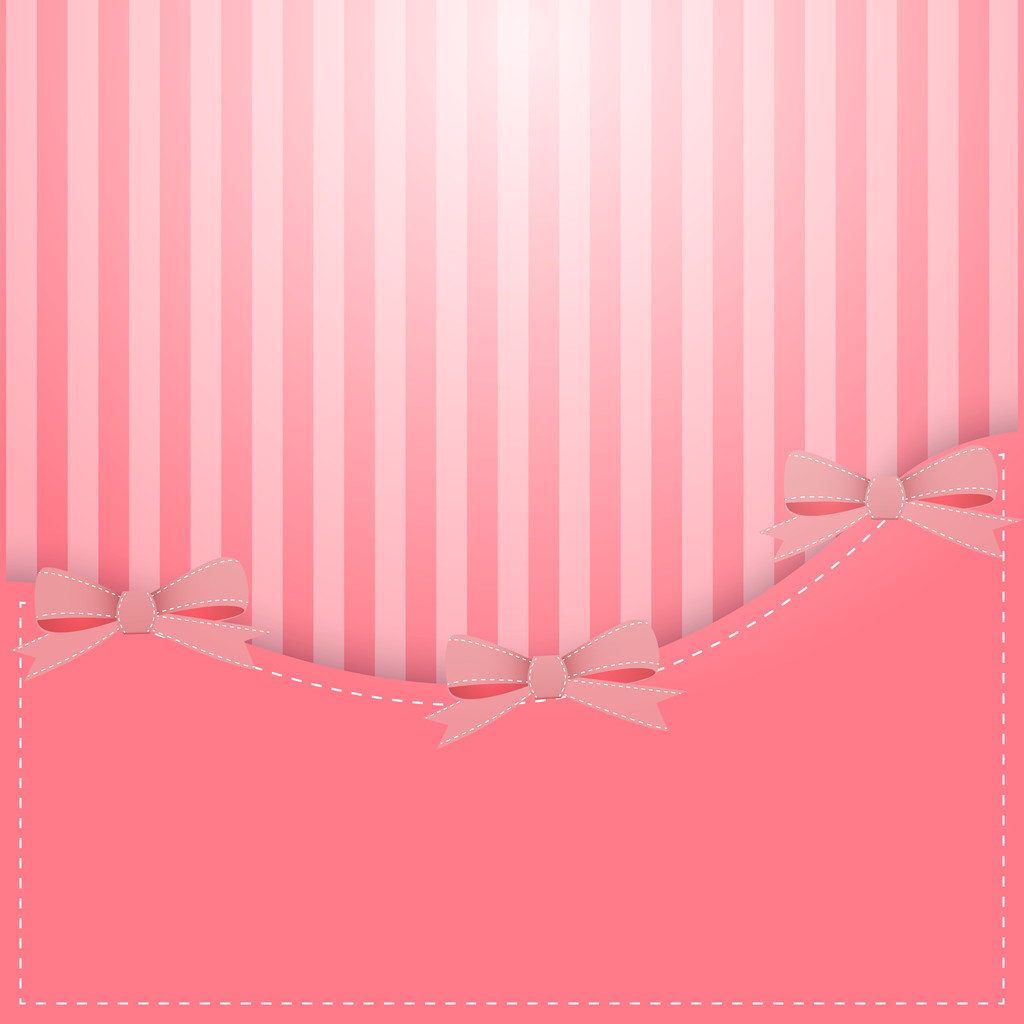 Vector pink background with bows - Vector, Image